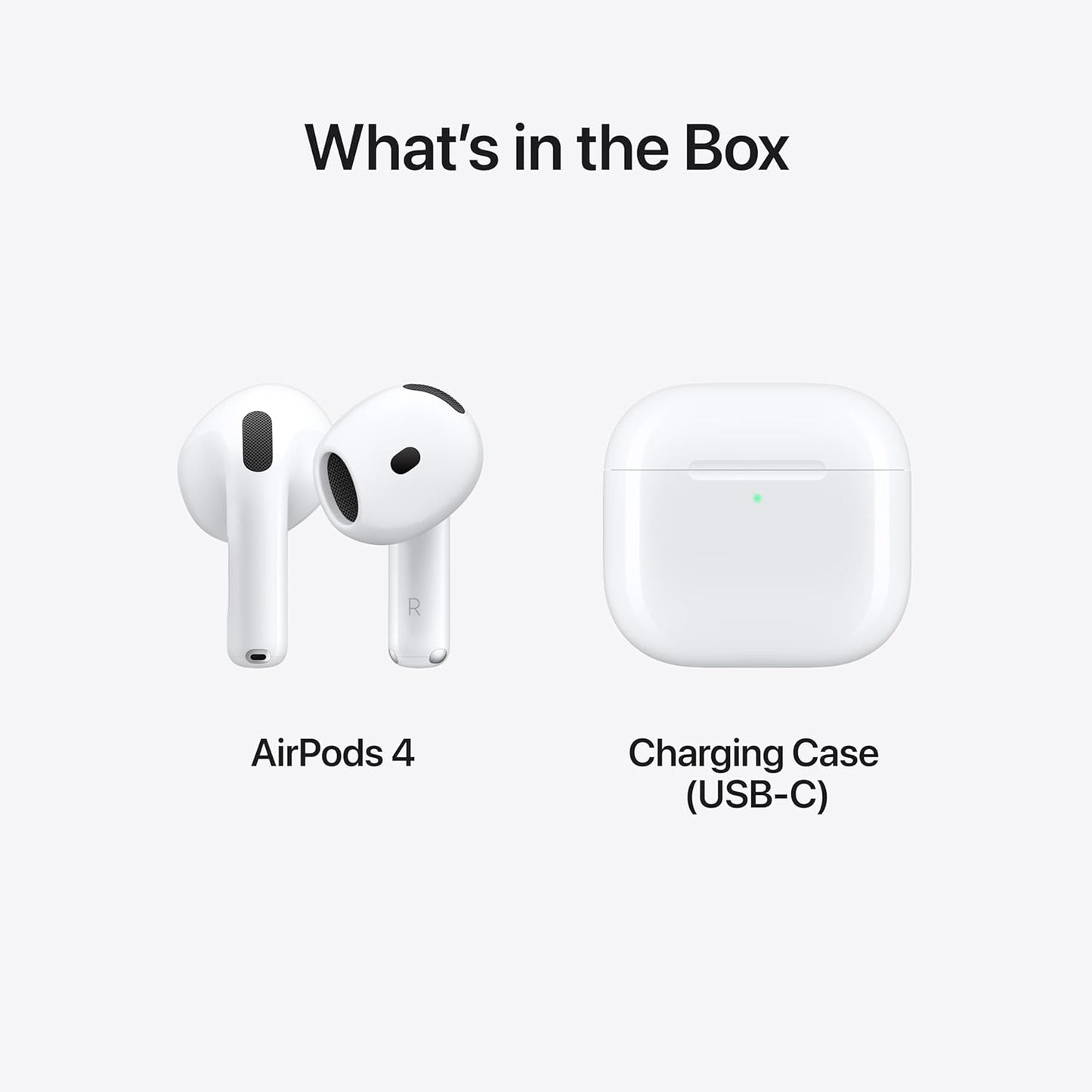 white airpods on a white background