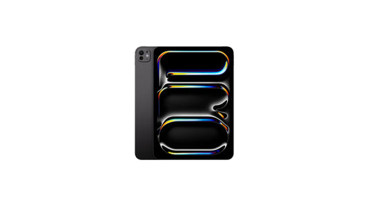 black ipad on a white background