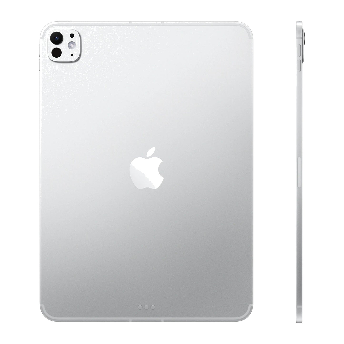 silver ipad on a white background