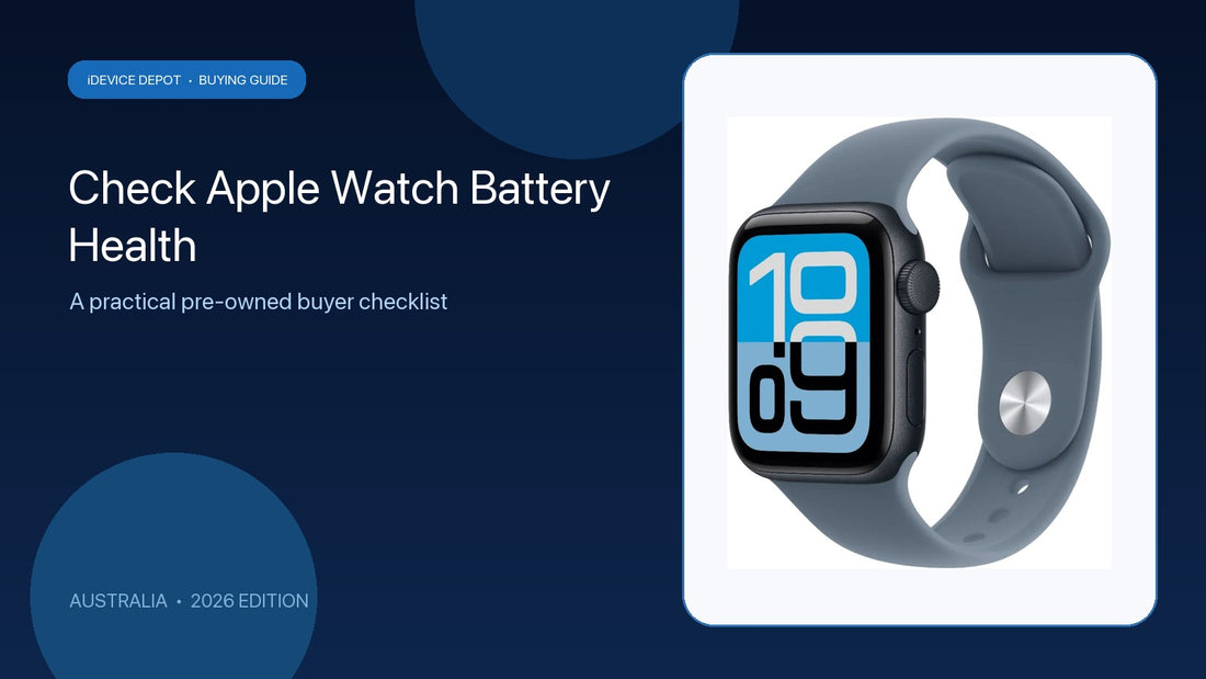 Buyer checking Apple Watch battery health before purchasing pre-owned