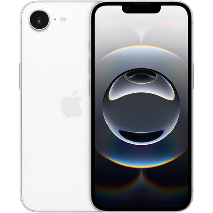 Apple iPhone 16e White - front and back