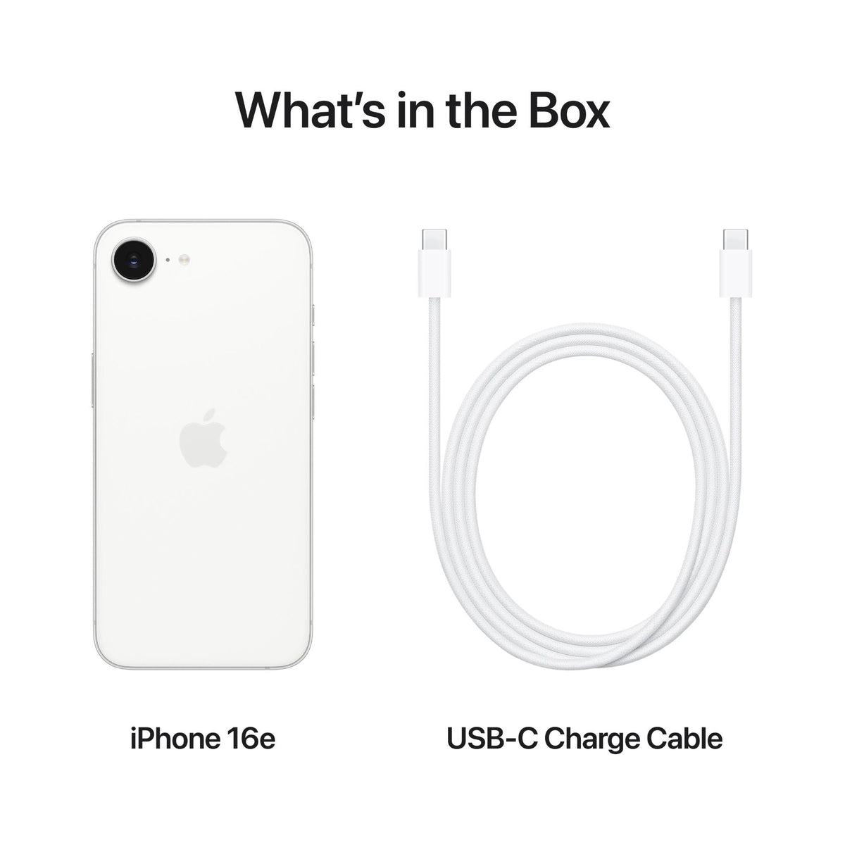 Apple iPhone 16e White - what's in the box