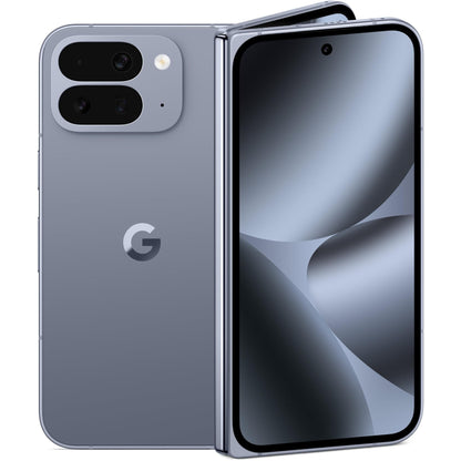 Google Pixel 10 Pro Fold Moonstone - unfolded front and back