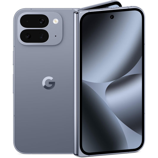 Google Pixel 10 Pro Fold Moonstone - unfolded front and back