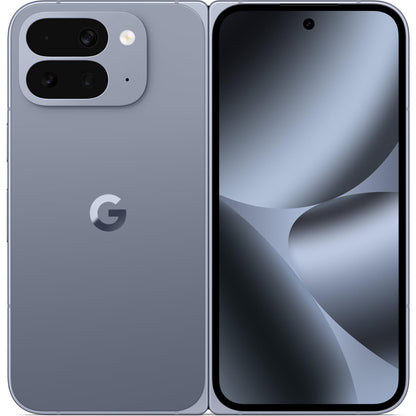 Google Pixel 10 Pro Fold Moonstone - front and back straight on