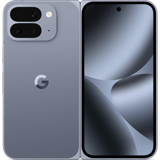 Google Pixel 10 Pro Fold Moonstone - front and back straight on