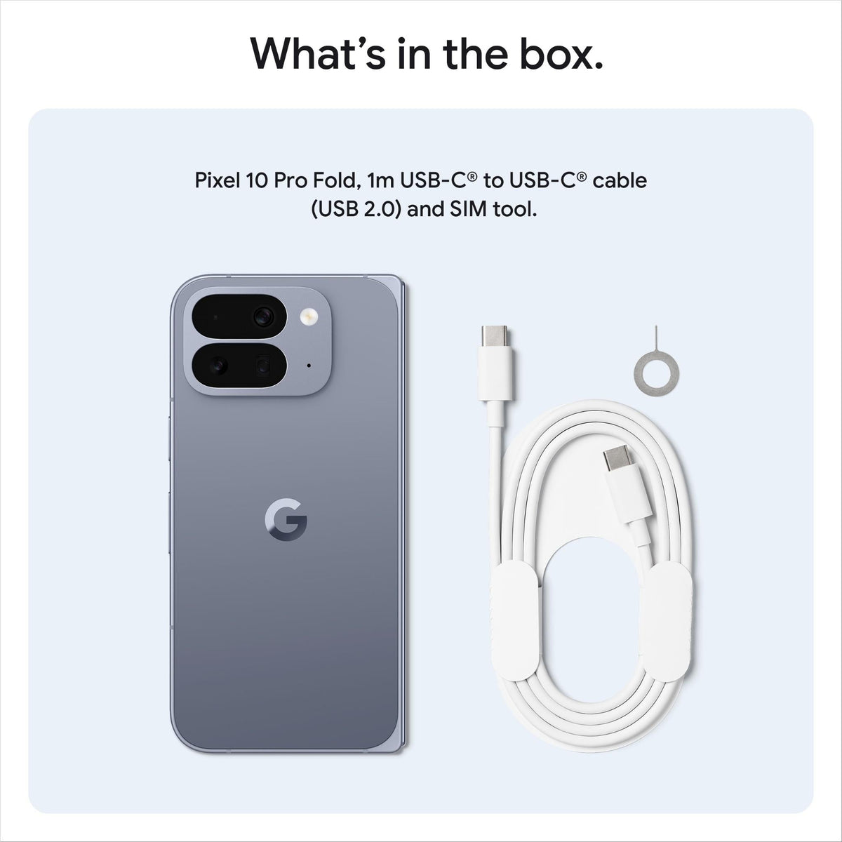 Google Pixel 10 Pro Fold Moonstone - what's in the box