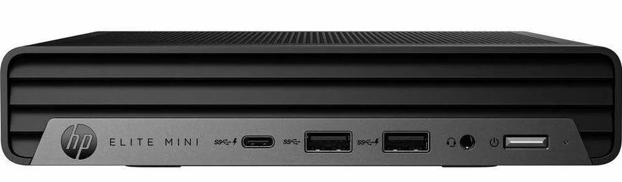 HP Elite Mini computer on a white background