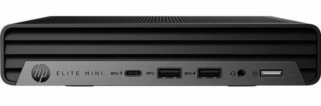 HP Elite Mini computer on a white background