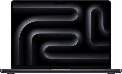 black macbook pro on white background