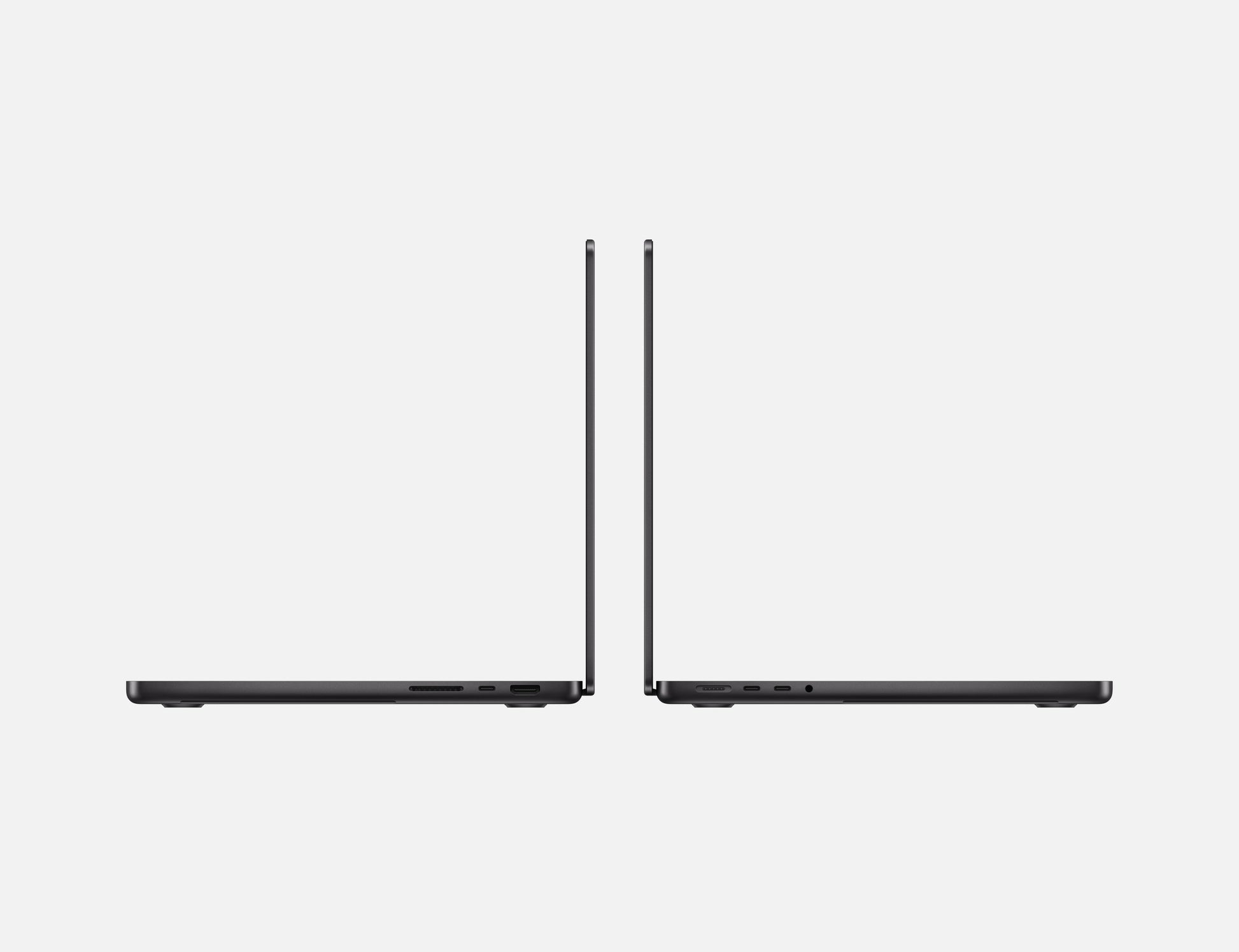 black macbook pro on white background