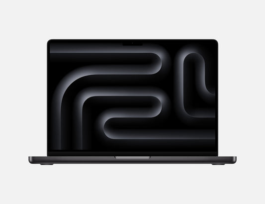black macbook pro on white background