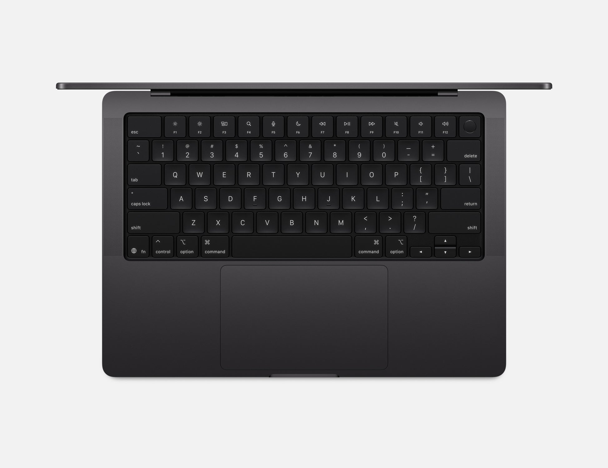 black macbook pro on white background