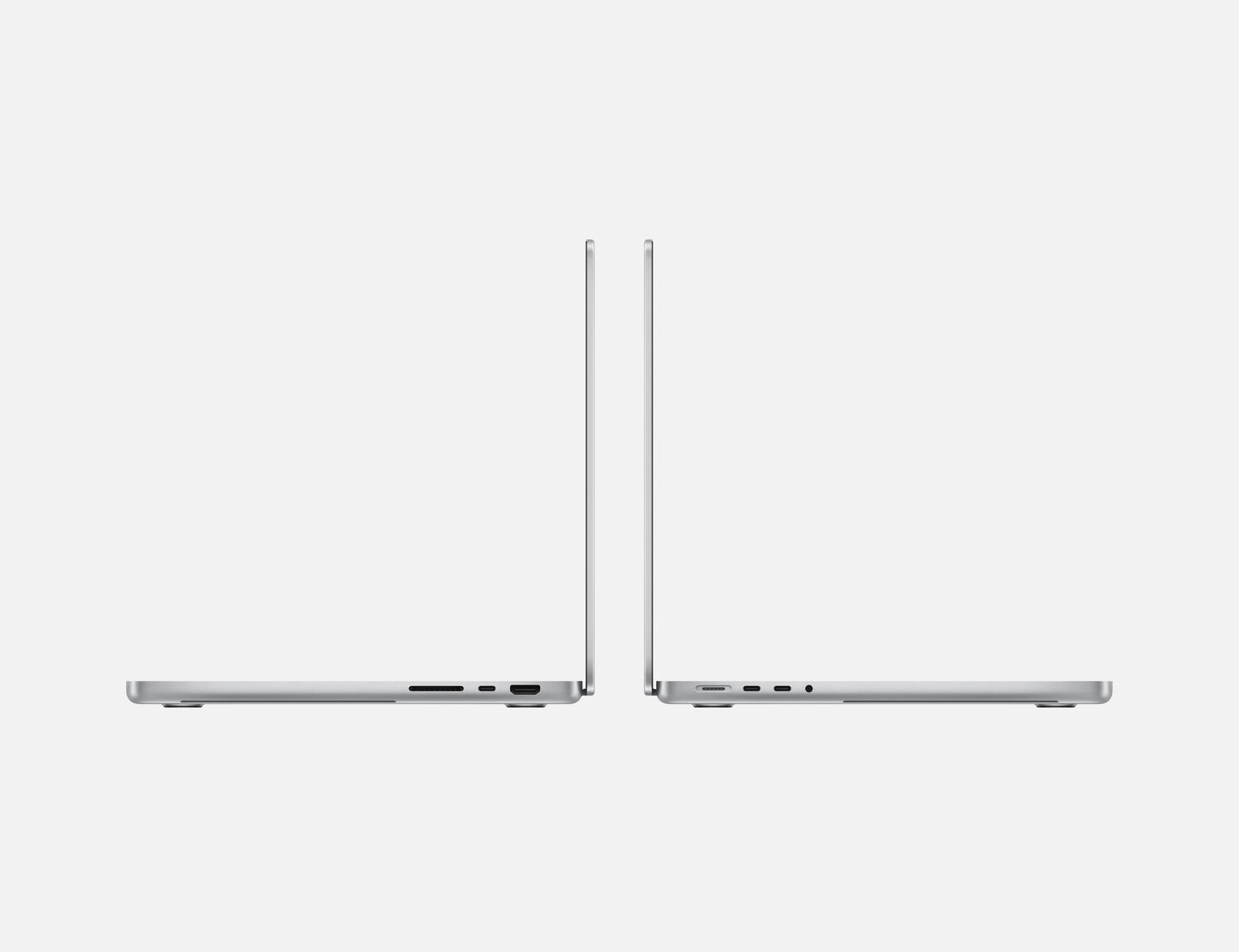 silver macbook pro on white background
