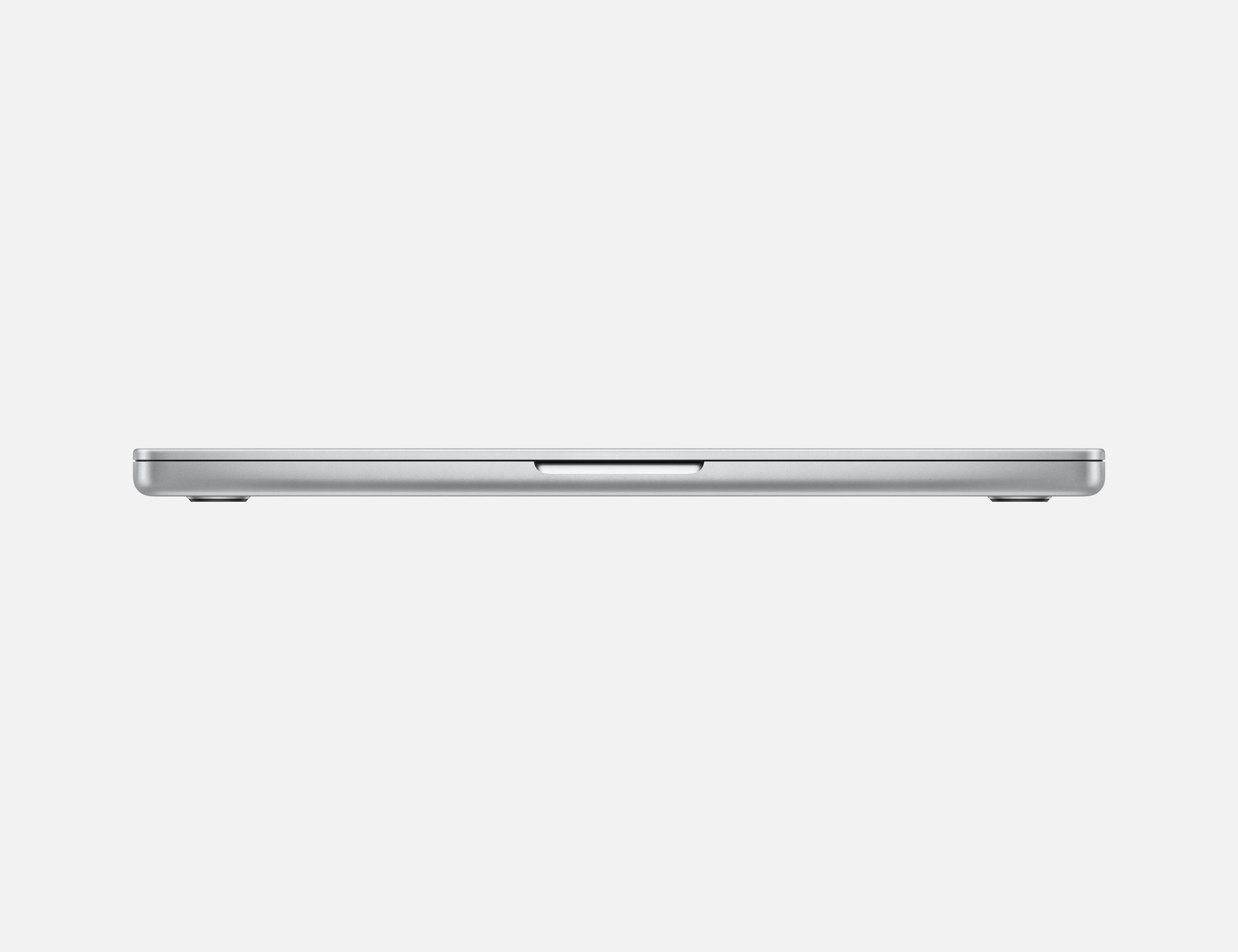 silver macbook pro on white background