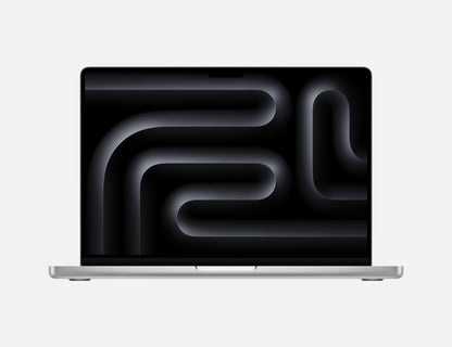 silver macbook pro on white background