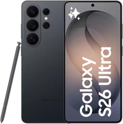 Samsung Galaxy S26 Ultra in Black, front and back