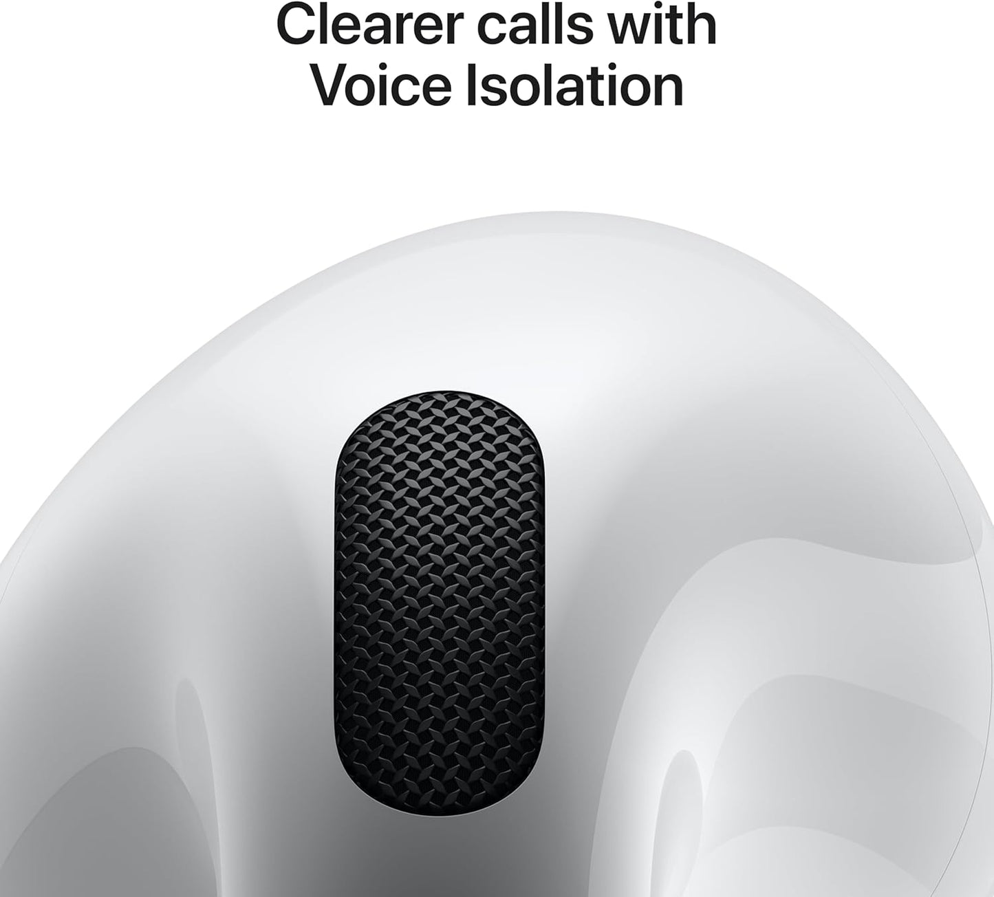 white airpods on a white background