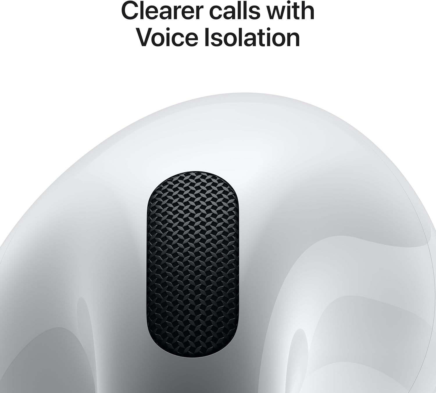 white airpods on a white background