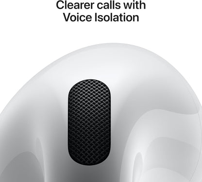 white airpods on a white background