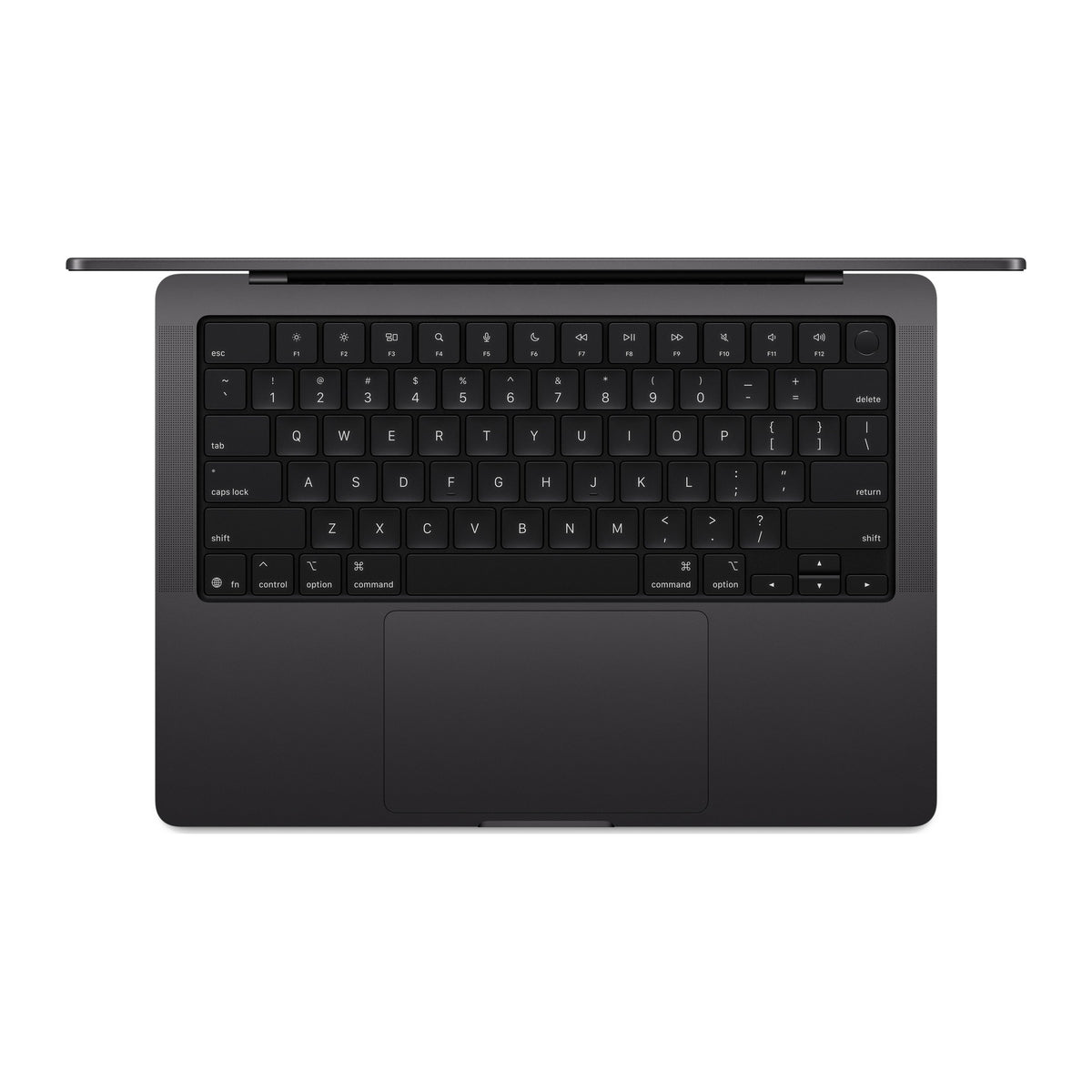 black macbook pro on white background
