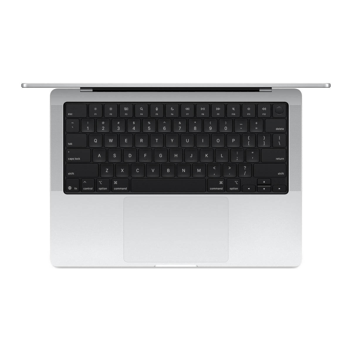 silver macbook pro on white background