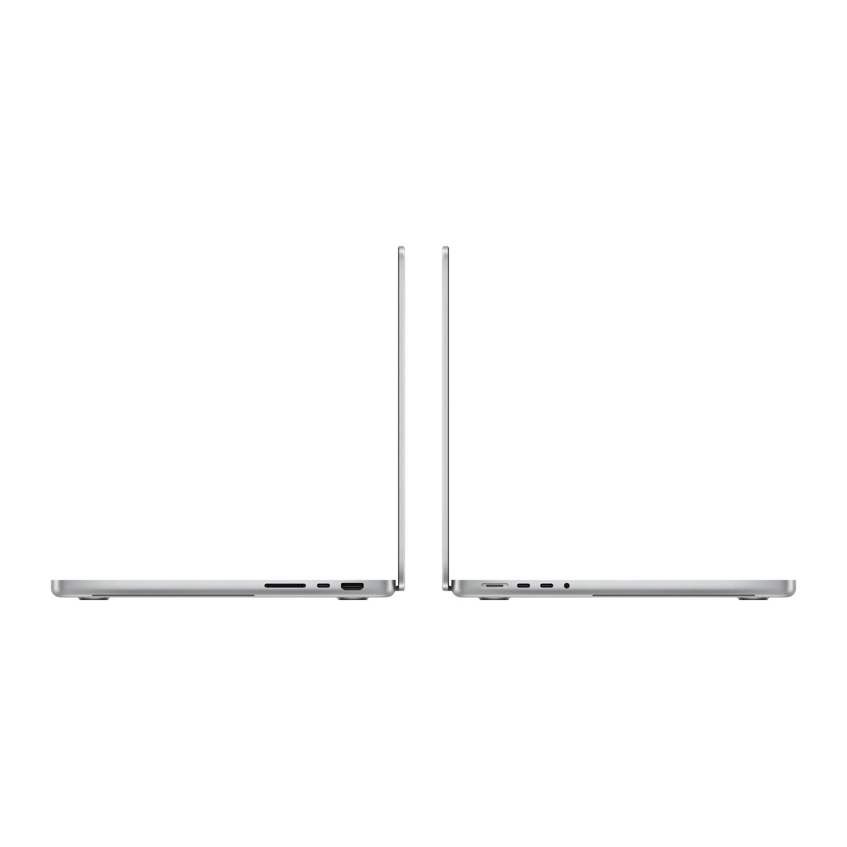 silver macbook pro on white background