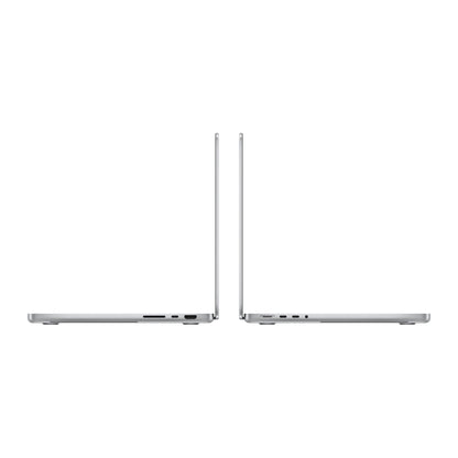 silver macbook pro on white background