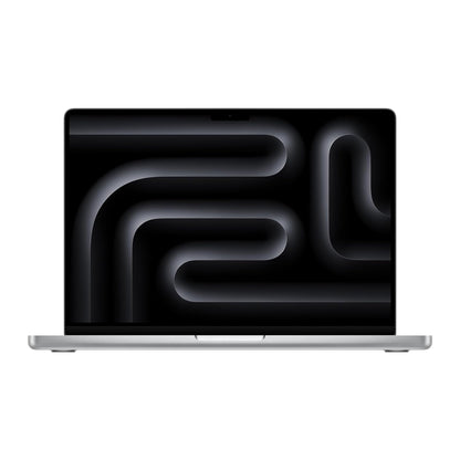 silver macbook pro on white background