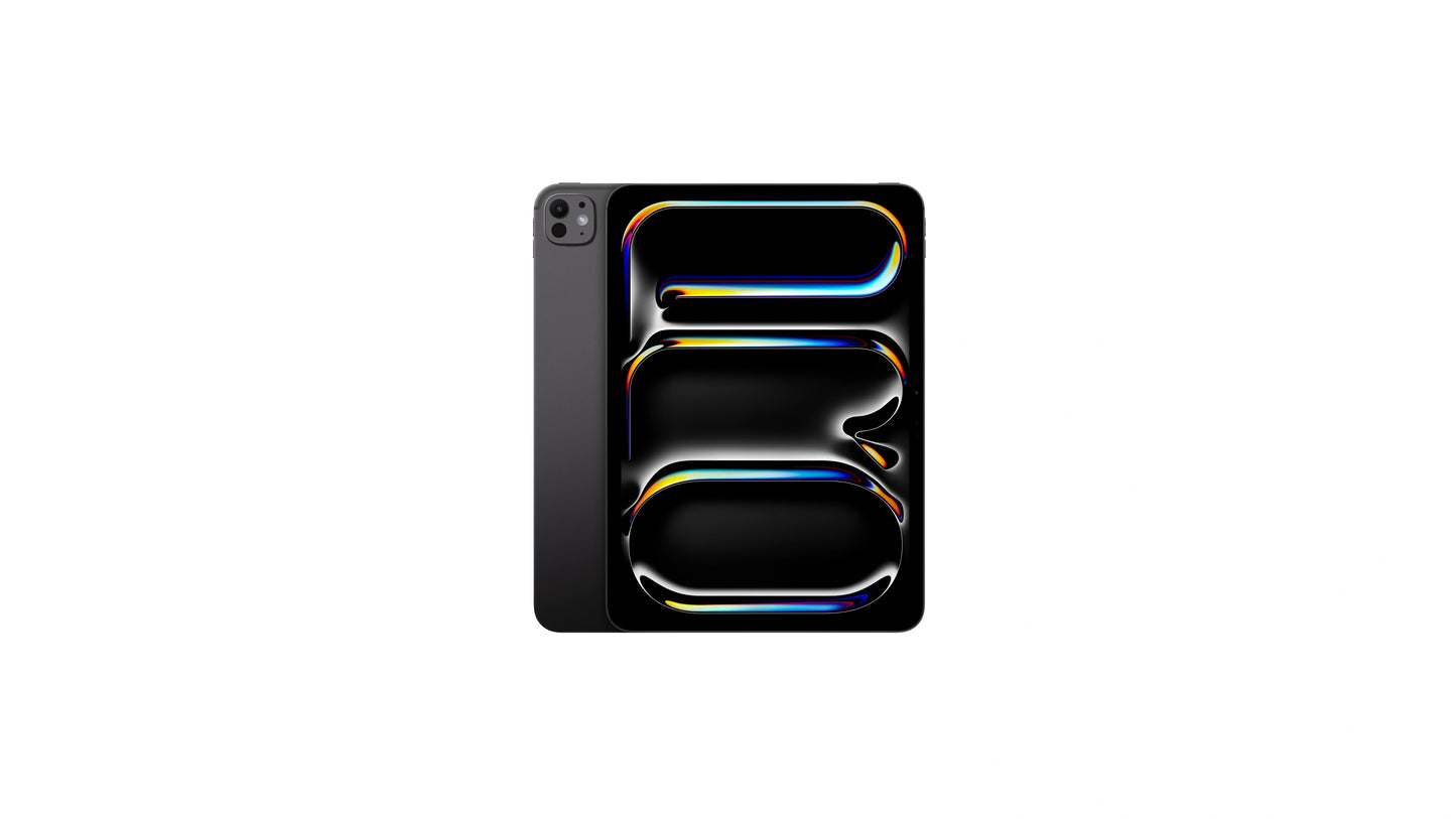 black ipad on a white background