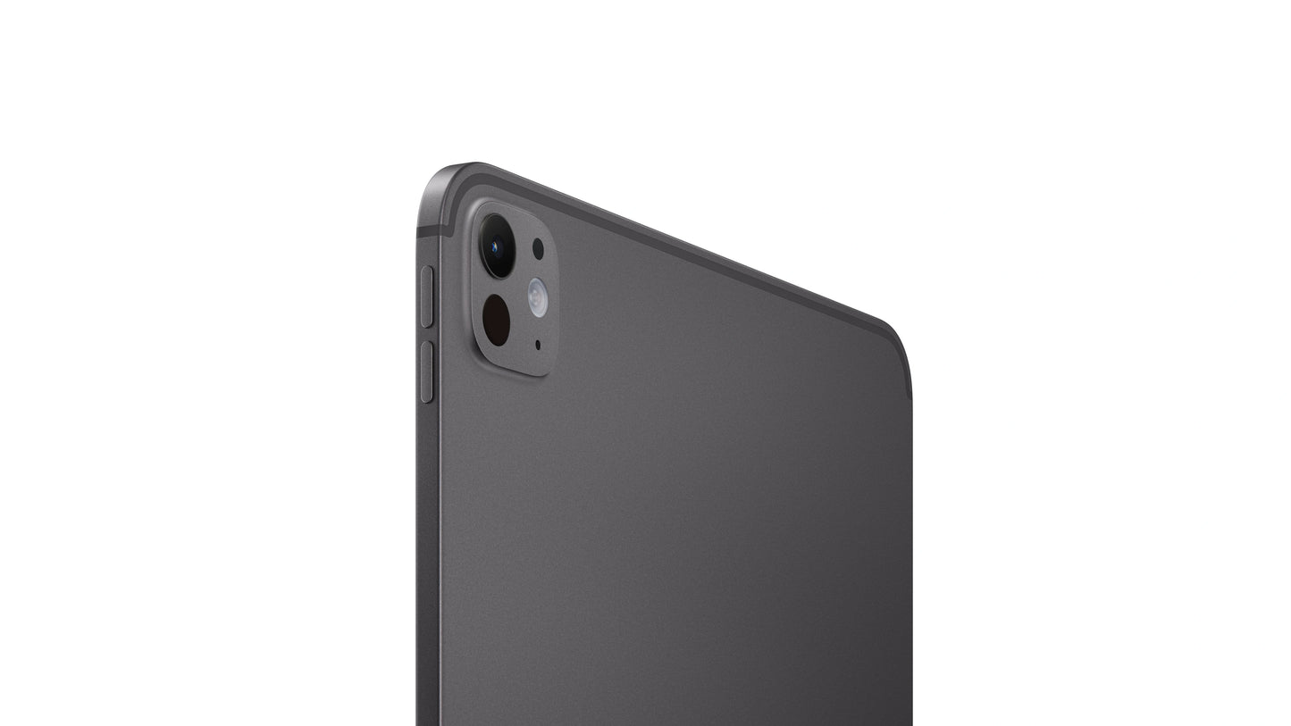 black ipad on a white background