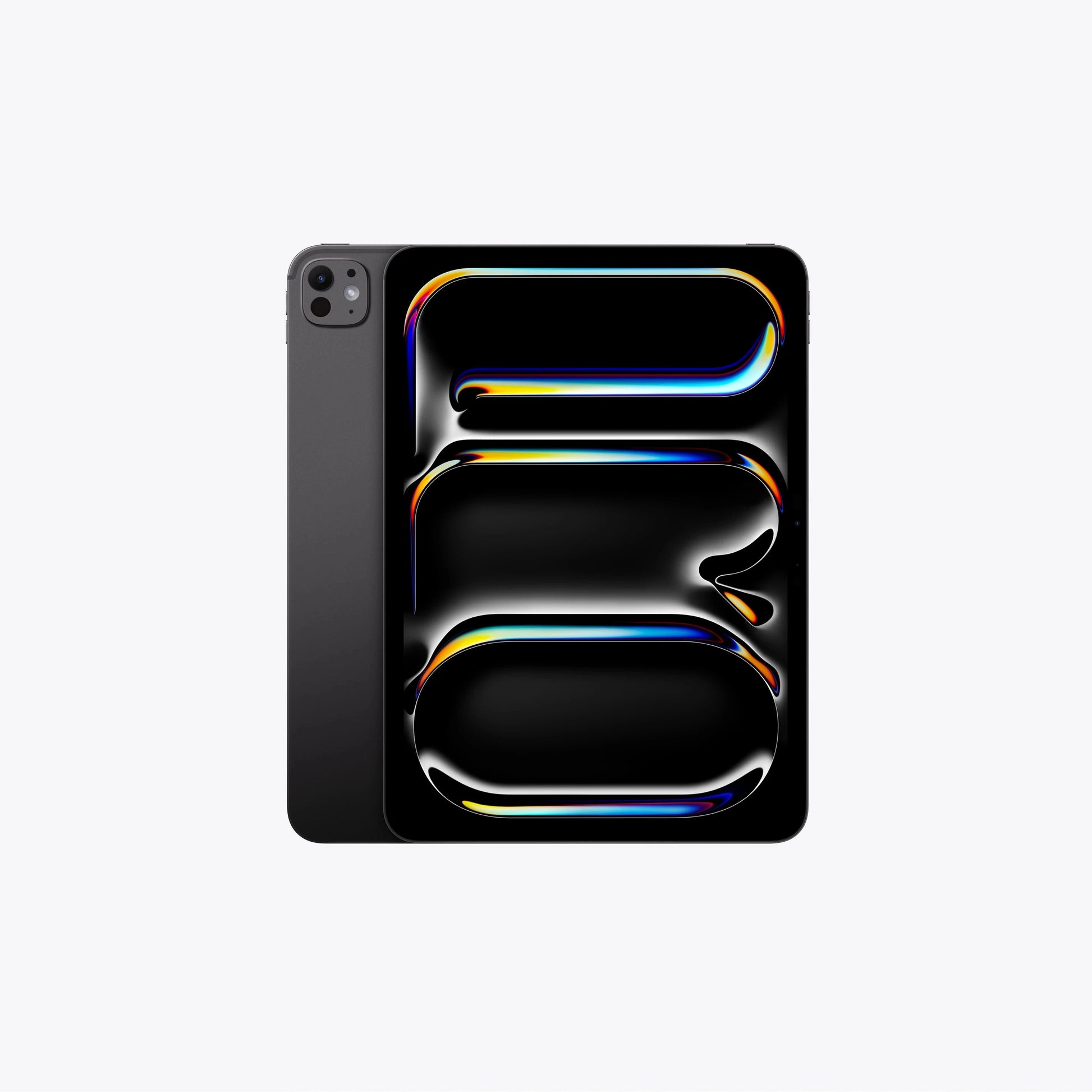 black ipad on a white background