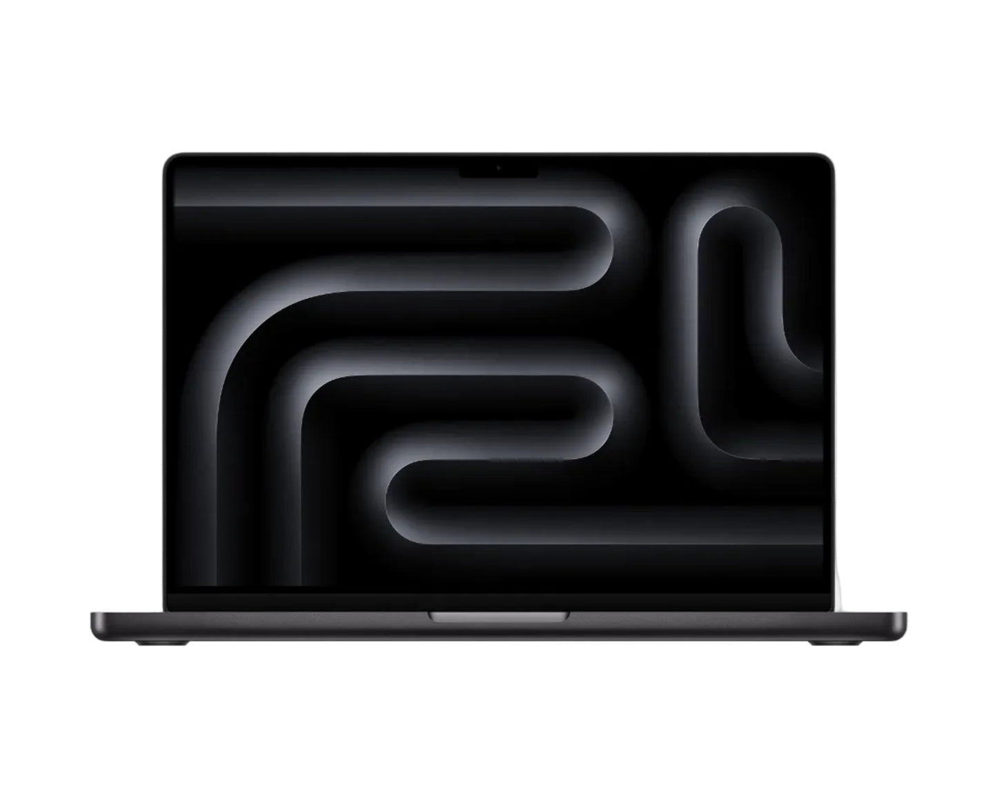 black macbook on a white background