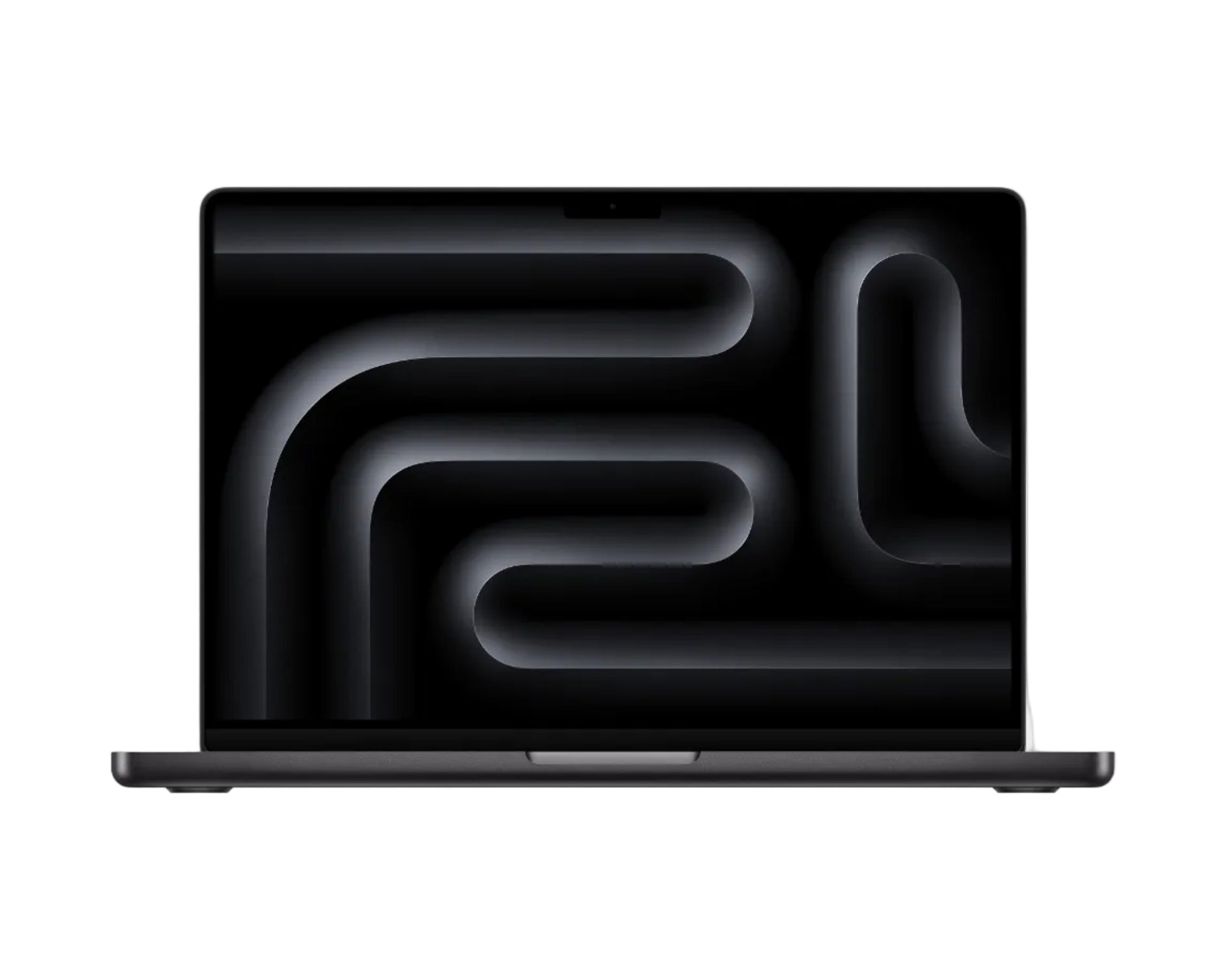 black macbook on a white background