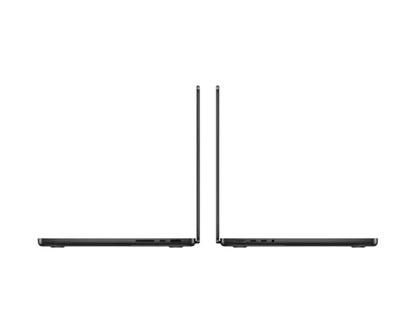 black macbook on a white background