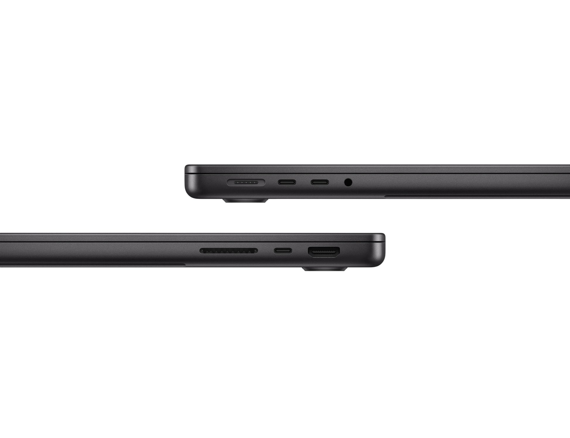 black macbook on a white background