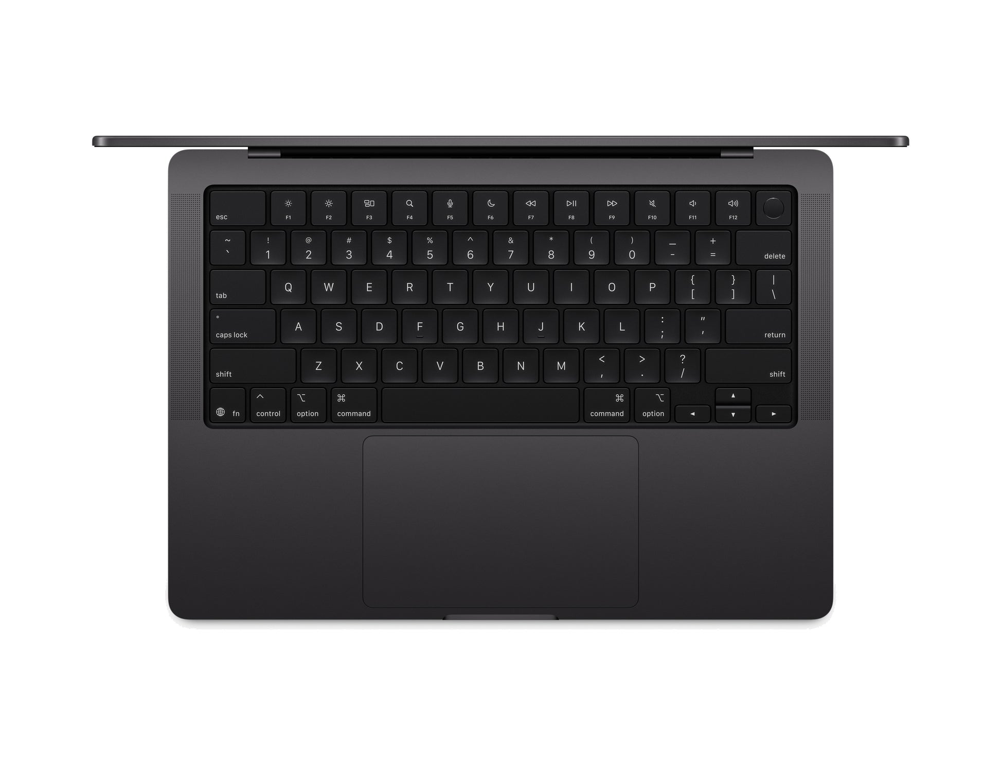 black macbook on a white background