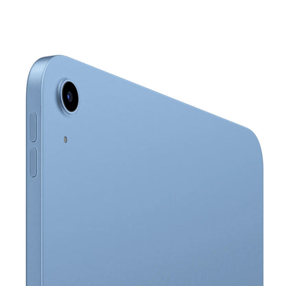 blue ipad on a white background