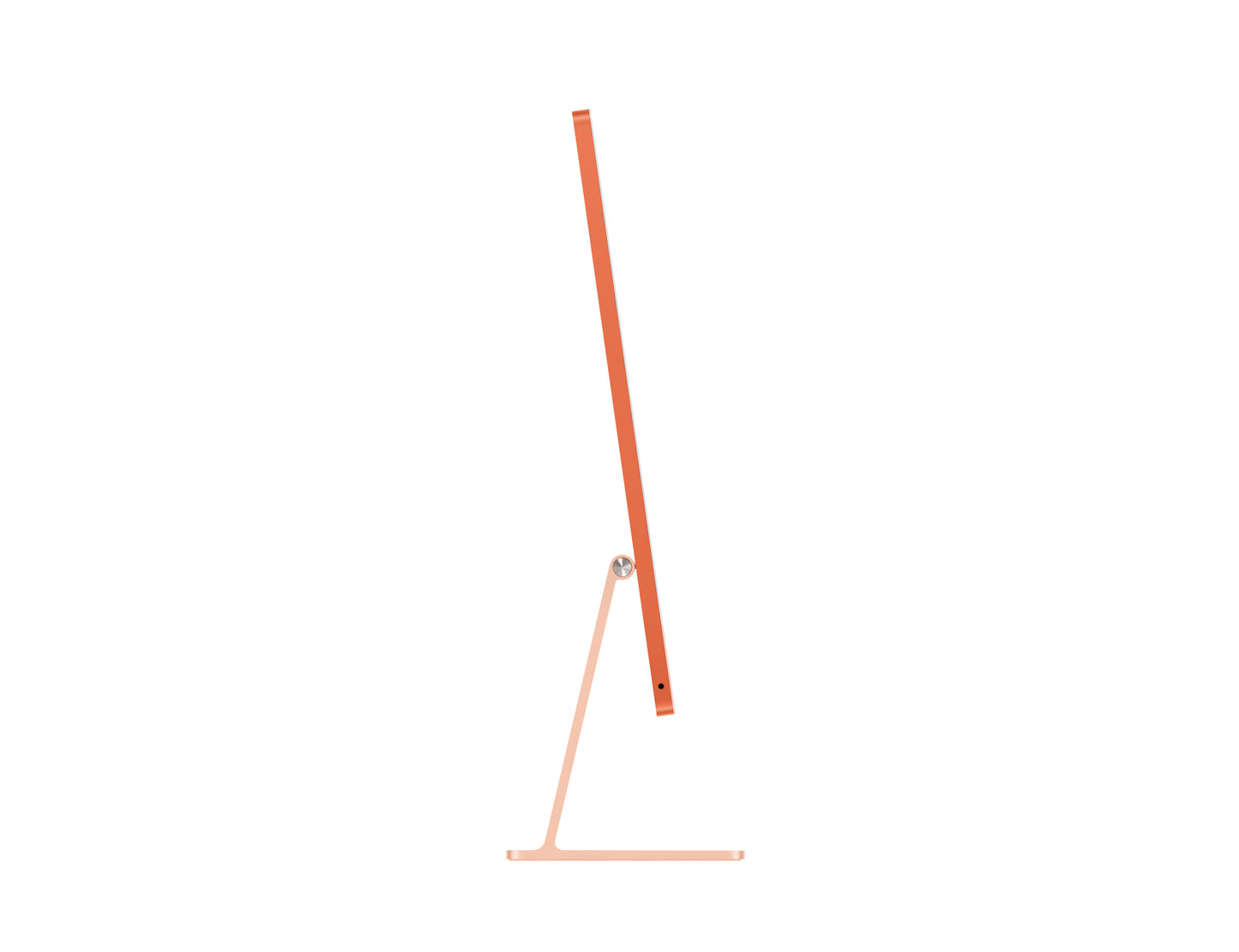 orange imac on a white background