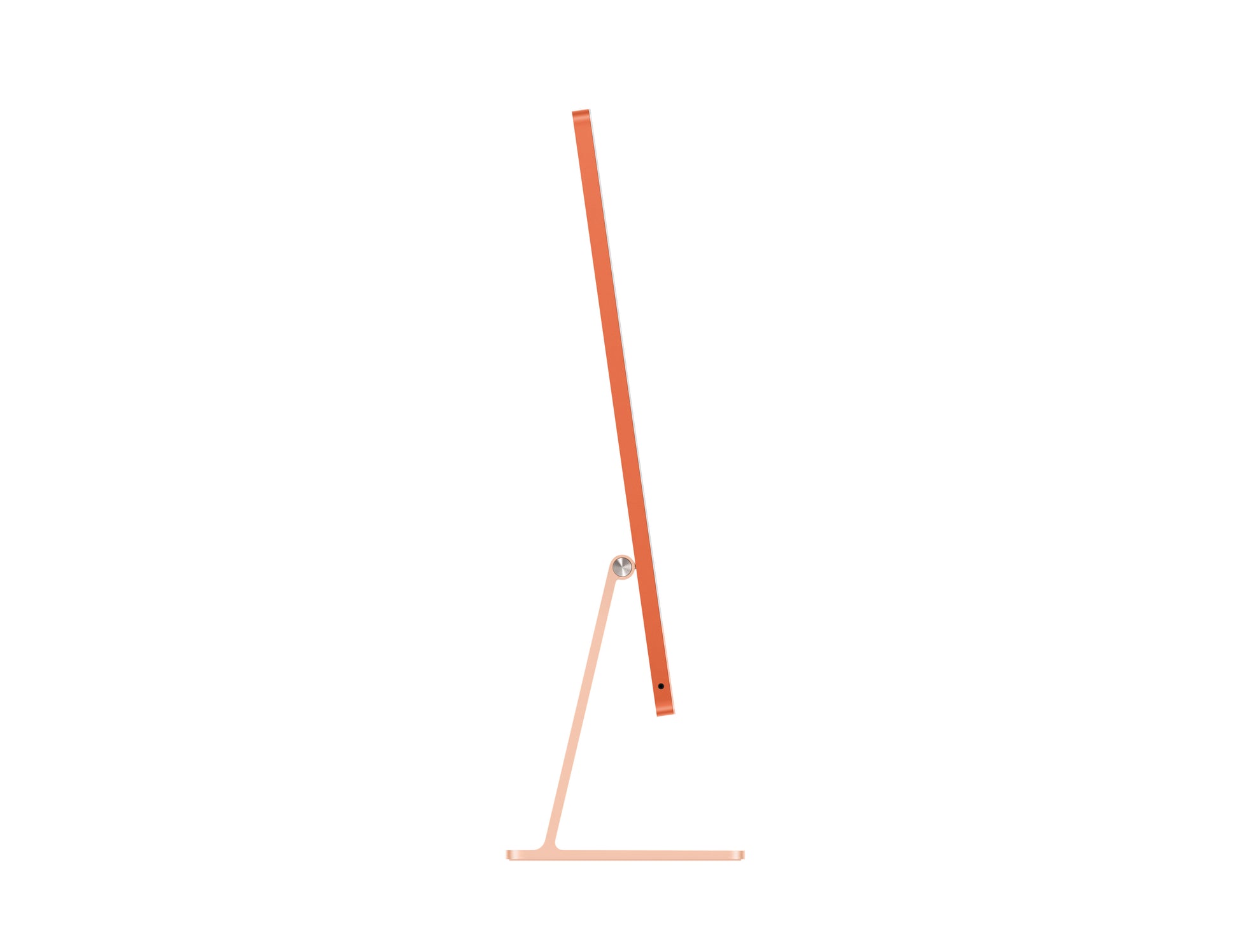orange imac on a white background