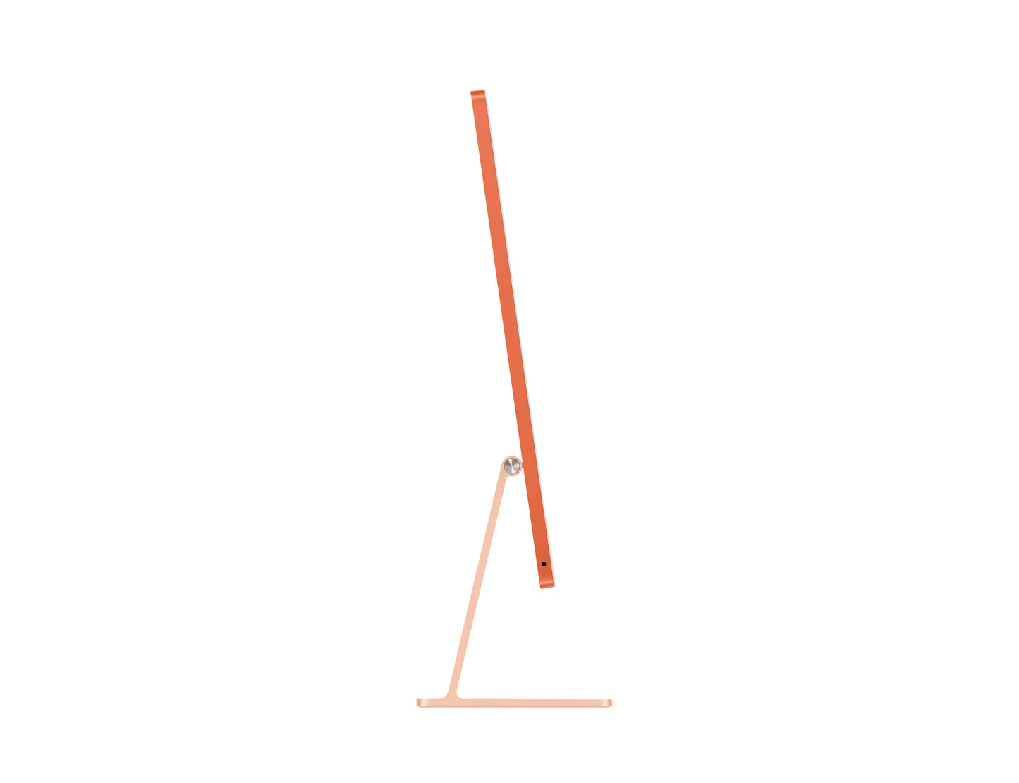 orange imac on a white background