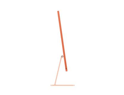 orange imac on a white background