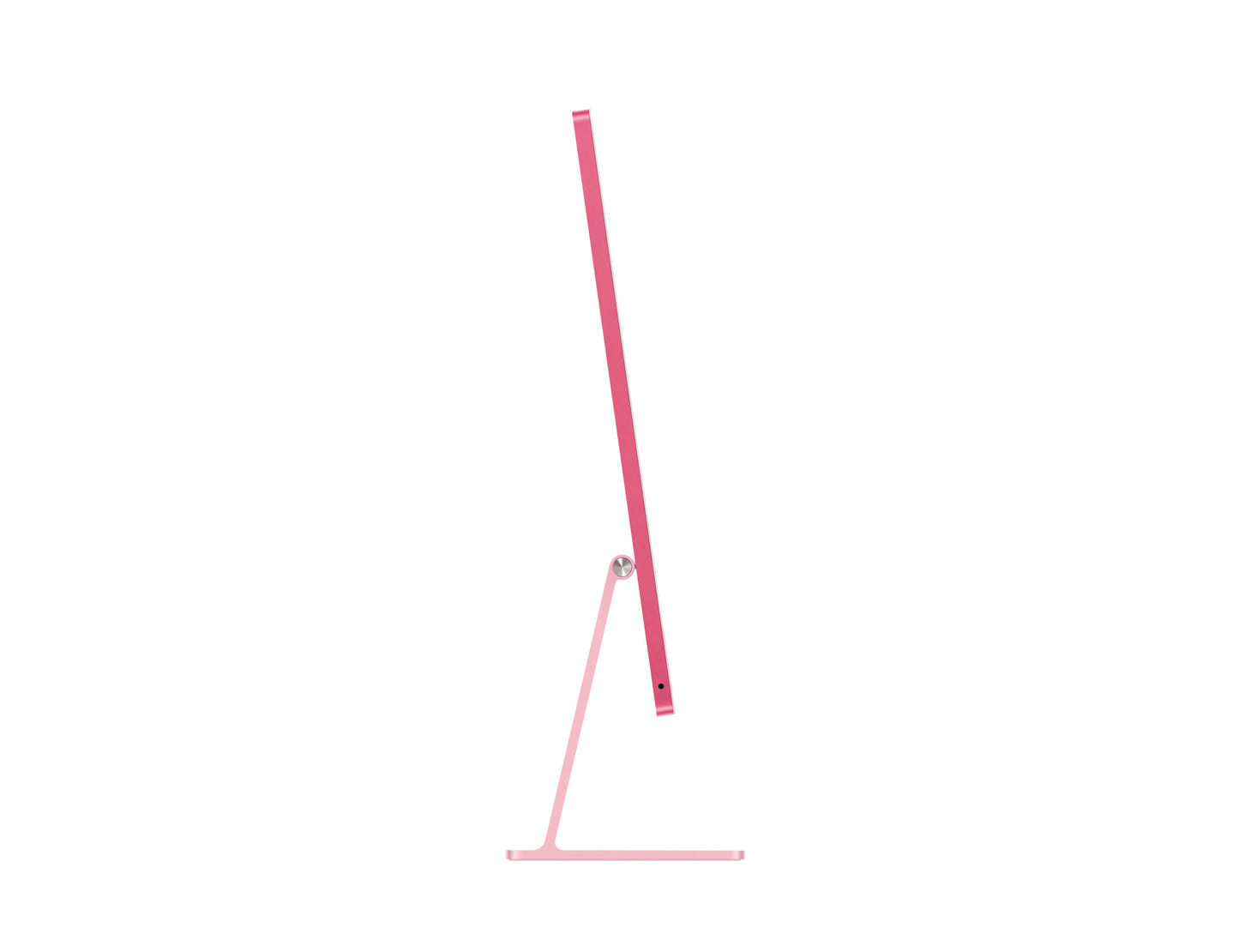 pink imac on a white background