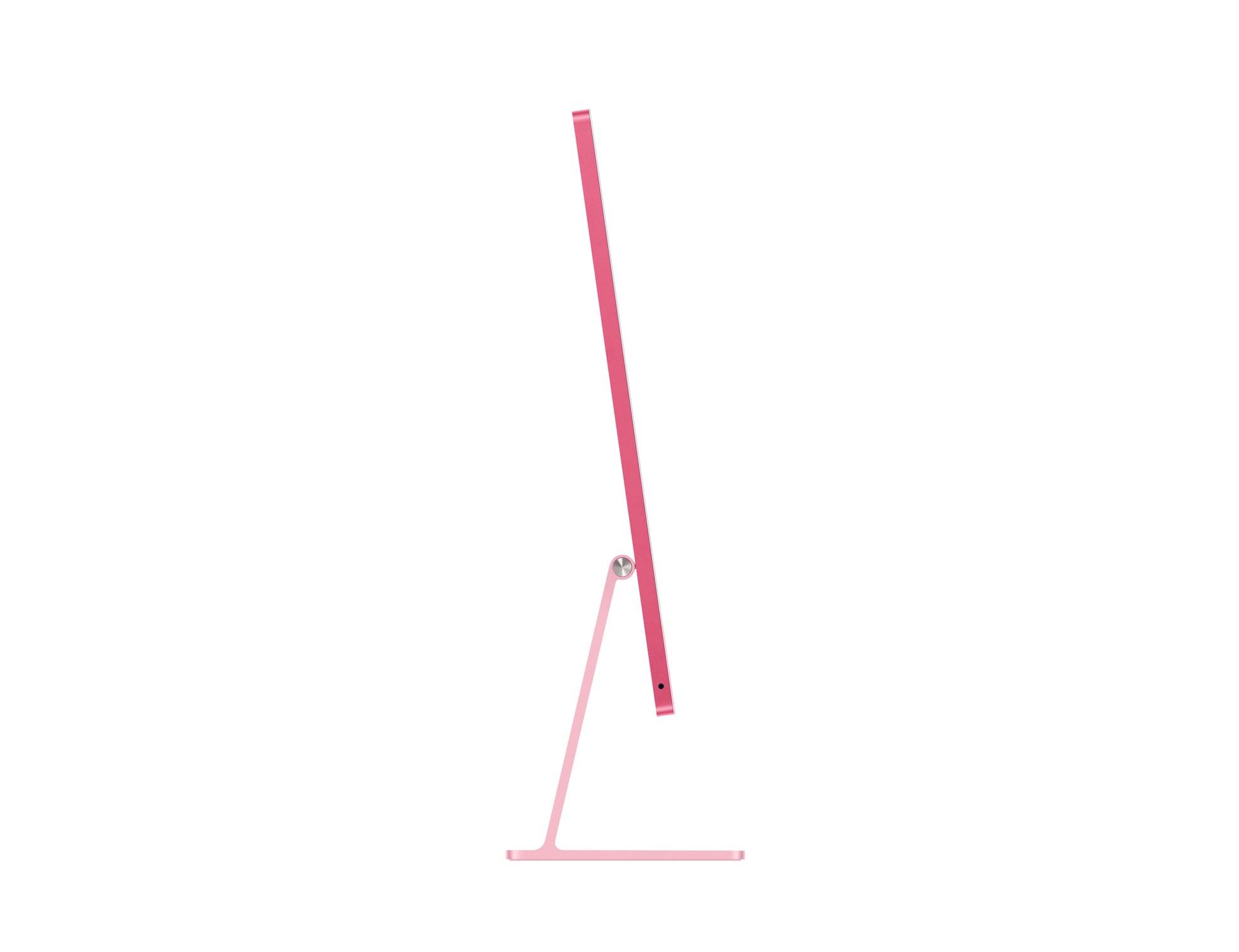 pink imac on a white background