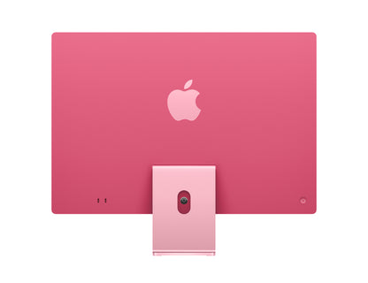 pink imac on a white background