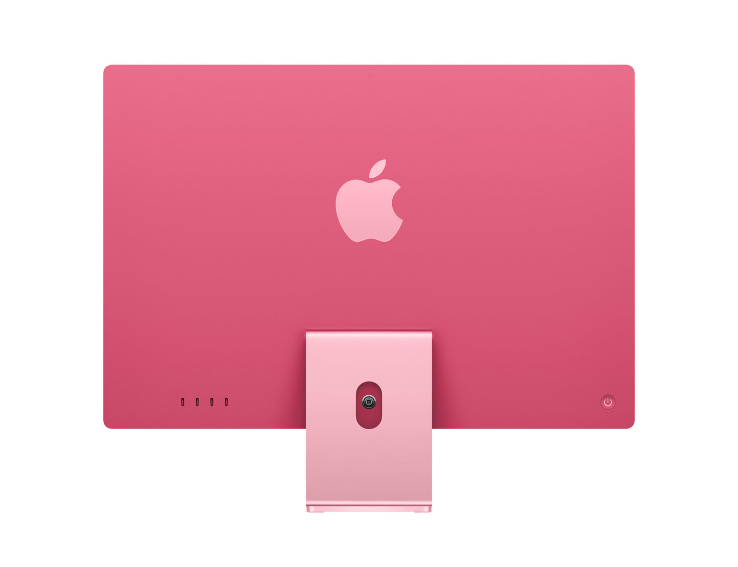 pink imac on a white background