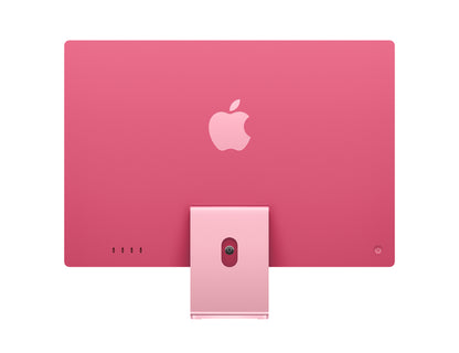 pink imac on a white background