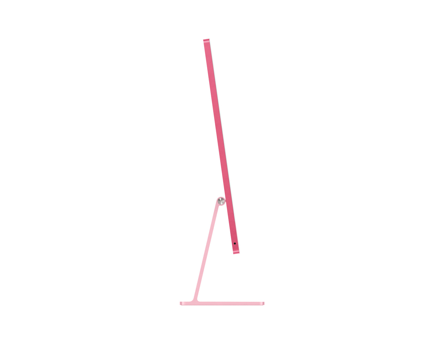 pink imac on a white background