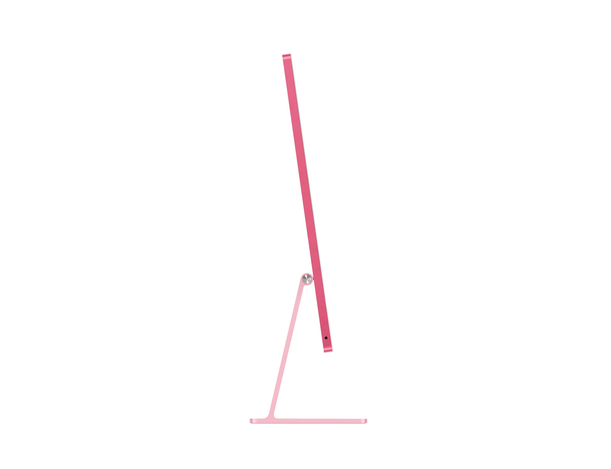 pink imac on a white background