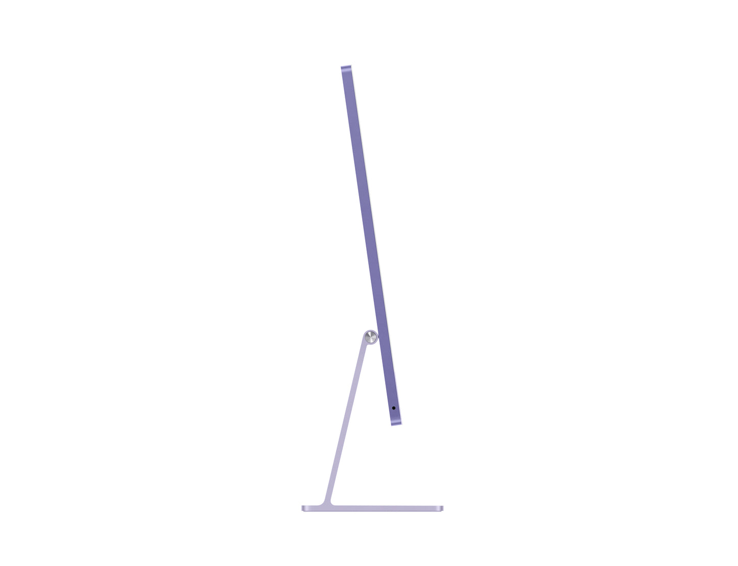 purple imac on a white background